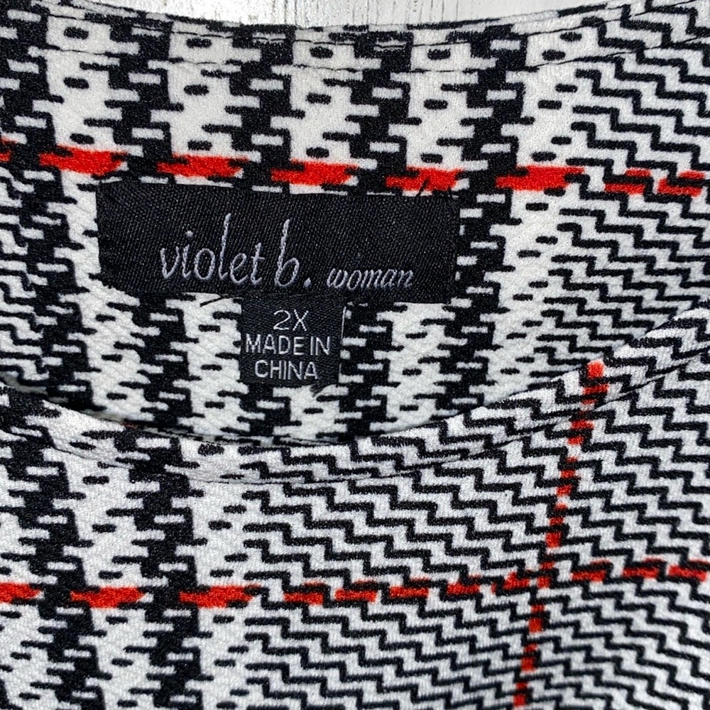 0512 Plaid Black and White Dress - Picture 2 of 3
